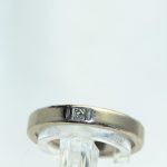 Ring i hvitt gull 14 k med diamant