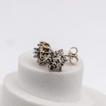 Øredobber i hvitt gull 14 k med diamanter