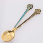 Emaljert mokkaskje av Bernhard Meldahl