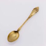 Forgyllet kaffeskje i Opphøiet rose