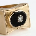 Ring i gult gull 14 k med stener - Bilde 2