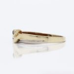 Ring i gult gull 14 k med en diamant på 0,02 - Bilde 2
