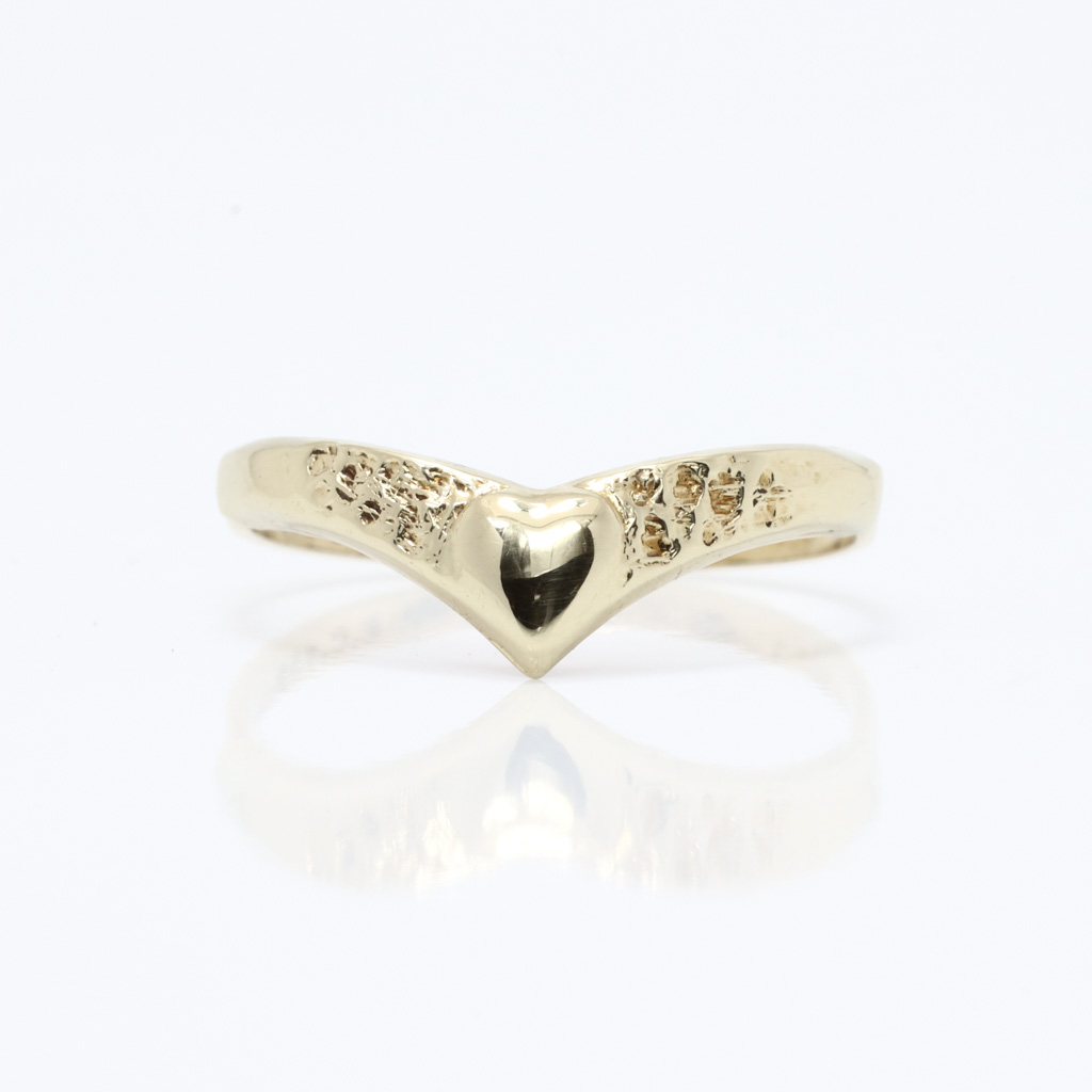 Untitled-565 Mønstret ring i gult gull i14 k - Bilde 1