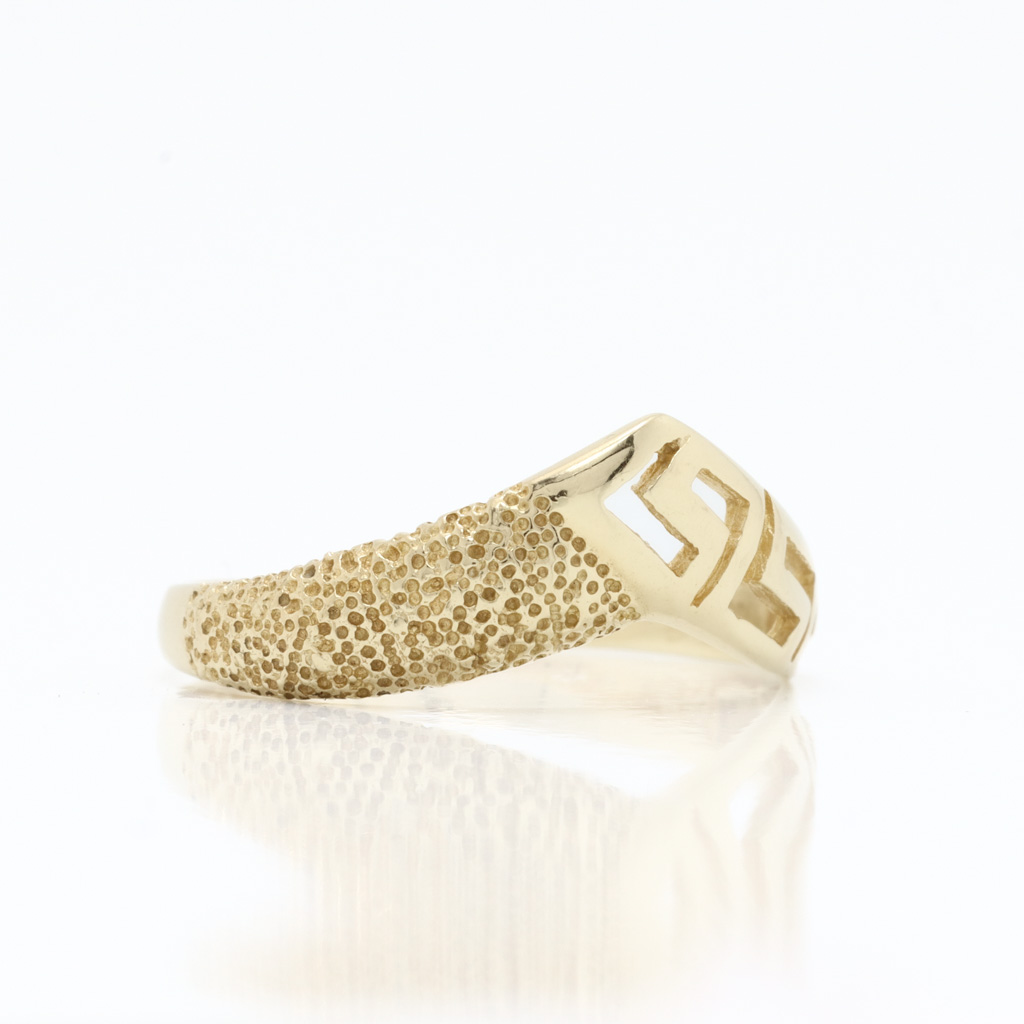 Untitled-626 Ring i gult gull 14 k med evighets mønster - Bilde 1