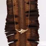 Halskjede i gult gull 14k med anheng.