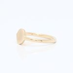 Ring i gult gull 14 k med plate - Bilde 2