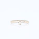 Enstens diamantring i hvitt gull 14k