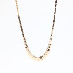 Pent halskjede i gult gull 14k