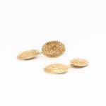 Fint mønstrede mansjettknapper i gult gull 14 k