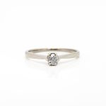 Ring i hvitt gull 18 k med diamant