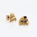 Mønstrede dobber i gult gull 14 k