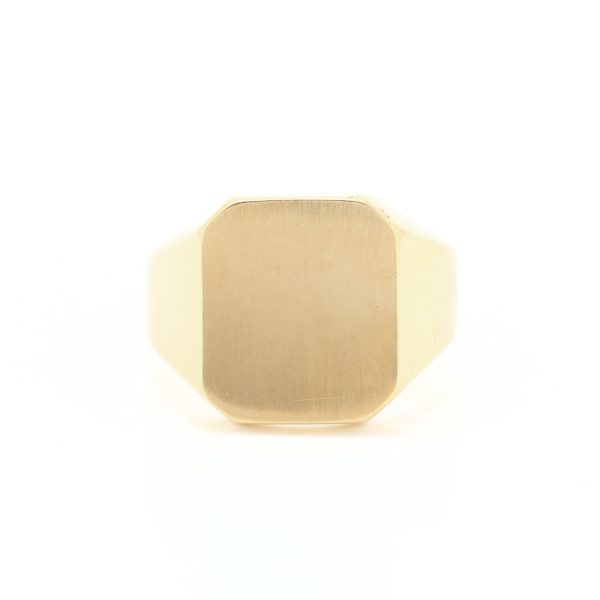 Ring i gult gull 14 k til herre