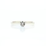 Ring i hvitt gull 14 k med sten