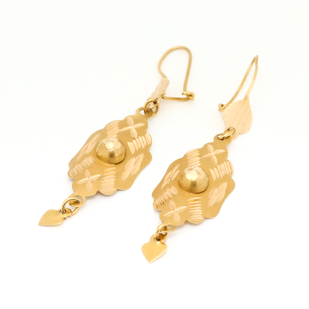 IMG_0001 Lange dobber i gult gull 18 k - Bilde 1