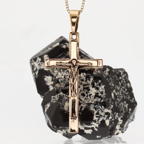 Pent kors i gult gull 14 k