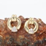 Dobber i hvitt og gult gull 14 k med sten