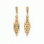 Lange mursteins mønstrede dobber i gult gull 14 k