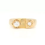 Ring i gult gull 18 k med sten - Bilde 2