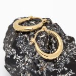 Øreringer i gult gull 14 k