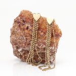 Lange tøffe hjerte dobber i gult gull 14 k