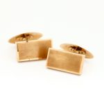 Pene mansjettknapper i gult gull 14 k