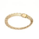 Mursteins mønstret armbånd i gult gull 14 k