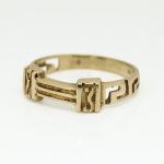 Mønstret ring i gult gull 14 k - Bilde 2