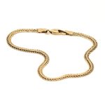 Mønsteret armbånd i gult gull 14 k