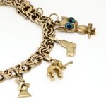 Bismark armbånd i gult gull 14 k med charms - Bilde 2