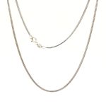 Slange mønstret halskjede i hvitt gull 18 k