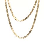 Mønstret halskjede i gult gull 14 k