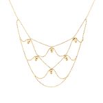 Pent halskjede i gult gull 14 k