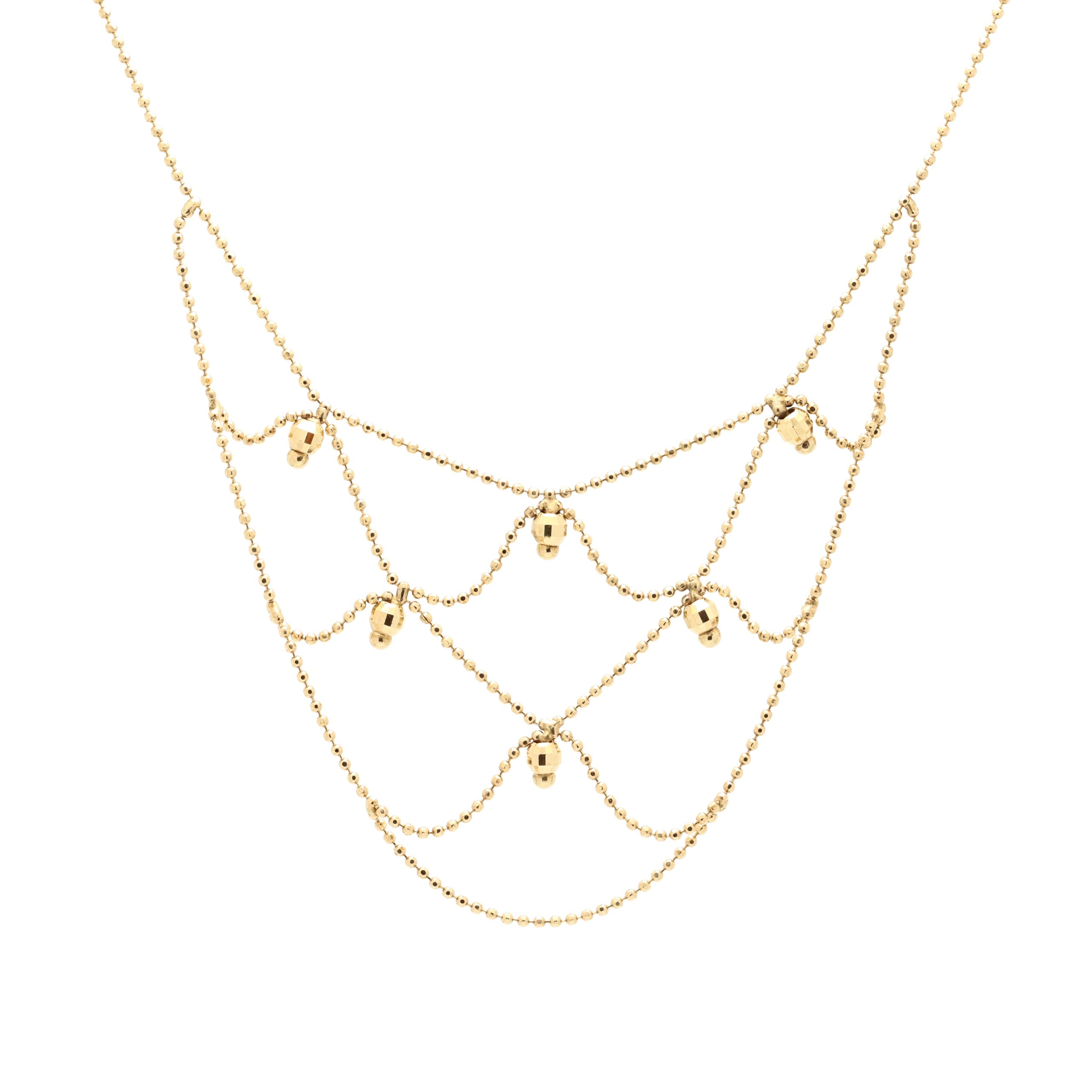 IMG_0021 Pent halskjede i gult gull 14 k - Bilde 1