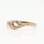 Ring i gult gull 14 k med stener - Bilde 2