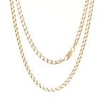 Mønstret halskjede i gult gull 18 k