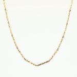 Mønstret halskjede i gult gull 14 k