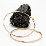 Store øreringer i gult gull 14 k