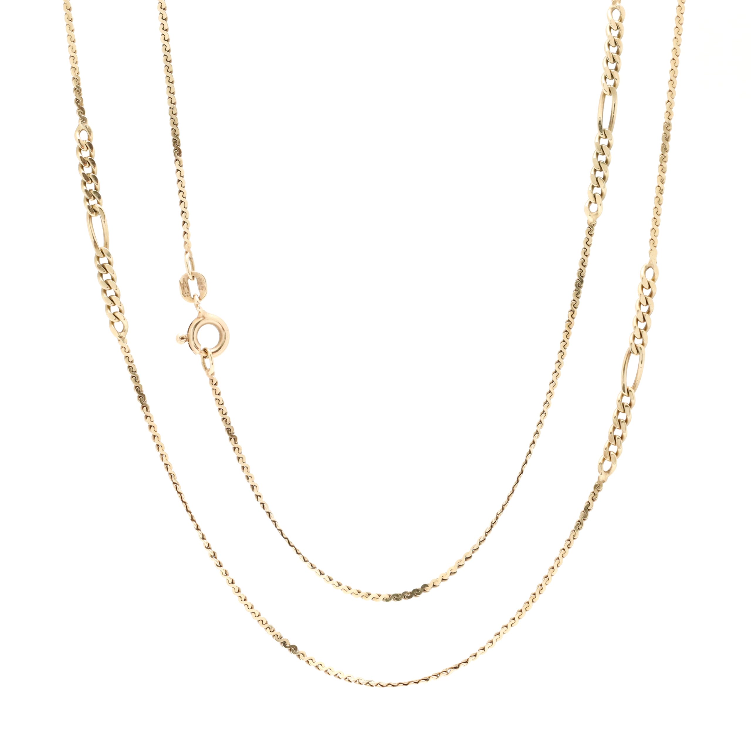 IMG_0004 Halskjede i gult gull 14 k - Bilde 1