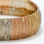 Utroig flott armbånd i gult/hvitt og rødt gull 18 k - Bilde 2