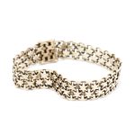 X mønstret armbånd i gult gull 14 k