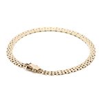 Mursteins mønstret armbånd i gult gull 14 k