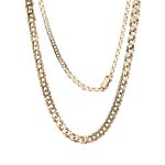 Bismark halskjede i gult gull 14 k