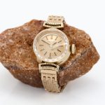 Vintage Certina dameur med mursteinslenke 14k