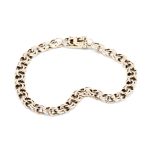 Bismarkmønstret armbånd i gult gull 14 k