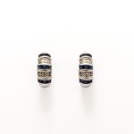 Dobber i Hvitt gull 14 k med safir og diamanter