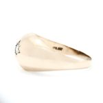 Ring i gult gull 14 k med diamant til herre - Bilde 2