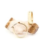 Øreringer i gult gull 14 k