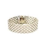 X mønstret armbånd i gult gull 14 k