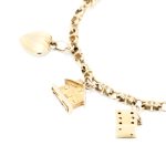 Armbånd i gult gull 14 k med charms - Bilde 2
