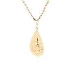 Anhengs skjell i gult gull 14 k